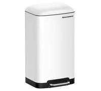 SONGMICS Poubelle, 30L, en inox, étanche à l'air