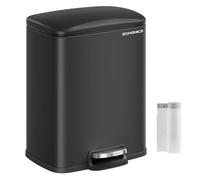 SONGMICS Poubelle de Cuisine à Pédale, 20 L, Couvercle à Fermeture Douce