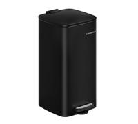 Poubelle 30 Litres Avec Seau Intérieur, Soft-Close Et Ouverture Verrouillable, Noir D'encre Songmics