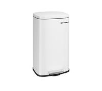 SONGMICS Poubelle de cuisine, Poubelle à pédale de 30L, Blanc