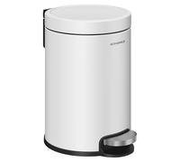 SONGMICS Poubelle de Salle de Bain à Pédale, 3 L, avec Couvercle en Acier