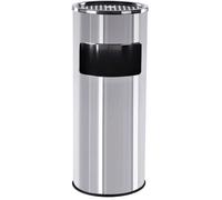 SONGMICS Poubelle en Acier Inoxydable avec Cendrier oslash245 x 605cm 30L Argent LTB17Ppoubelle 224