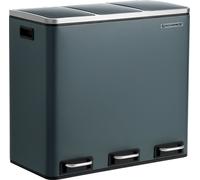 SONGMICS Poubelle Système de tri sélectif, 3 x 18 L, ergonomique, 3 compartiments, cuisine