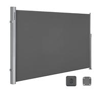 SONGMICS Store latéral en Aluminium Extensible 200 x 350 cm, Brise-Vue, Protection Solaire, occultant, pour Balcon, terrasse, Jardin, Anthracite GSA205G