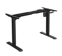 SONGMICS Support de Bureau électrique, Cadre de Table, Hauteur réglable en continu, Longueur réglable, en Acier, Noir LSD010B01