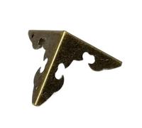 SONGMIky Coffre À Bijoux Décoratif, Boîte-Cadeau De Vin, Valise en Bois, Laiton Antique, Or, Couvercle Protection d'angle Meubles avec Clous, 12 Pièces(Type D Antique Brass)