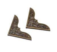 SONGMIky Coin De Livre en Métal Bronze, 20 Pièces, Album Trilatéral, Menus, Dossiers, Boîte Protection for Décor, Décoration Dorée, 30x30x3,5mm