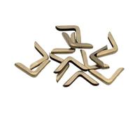 SONGMIky Protecteurs d'angle for Livres Latéraux Fins, 50 Pièces, for Scrapbooking, Albums, Menus, Dossiers, Convient À 2.5mm D'épaisseur, 15x21mm(Bronze)