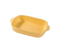 SONGYL-20249 Plat à cocotte Assiette rectangulaire, assiette de riz cuit au fromage, à manger, légumes, plat cuisson Double oreille Plaques de four(Yellow)