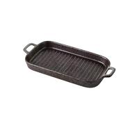 SONGYL-20249 Plat à cocotte Grand plat de cuisson rectangulaire 30,6 cm, en céramique, for la cuisine et un usage quotidien, compatible four micro-ondes Plaques de four(Noir)