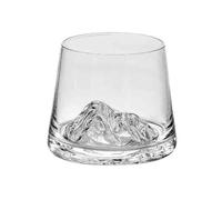 SONGYL-20249 Verres à boire Verres à whisky Old Fashioned, 225 ml, motif montagnes, fond épais, for la maison, les restaurants et bars