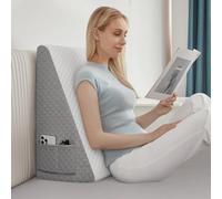 Sonhomay Coussin de lit avec dessus en mousse à mémoire de forme avec housse lavable triangulaire inclinée pour reflux acide, ronflement, cou, dos, genou, soulagement de la douleur des jambes, sommeil