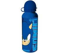 Sonic Bouteille d'eau en aluminium - 500 ml - Anti-fuite - Sans BPA - Légère - Anti-fuite KBT - Bouteille Disney idéale pour l'école, la chambre d'enfant, le sport, le pique-nique, les enfants | 21 cm