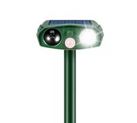 Sonic Fortress Pro Répulsif solaire à ultrasons pour animaux avec détecteur de mouvement et lampes flash LED, répulsif Sonic Fortress Pro pour cour et jardin
