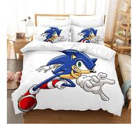 Sonic Parure De Lit Constitu¿¿E De Housse De Couette Et De Taies D'oreiller, En Microfibre, Avec Impression Num¿¿Rique D, Pour Enfant, (, ?X??Cm