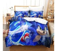 Sonic Parure De Lit Pi¿¿Ces ¿¿ Game Characters Th¿¿Me Imprim¿¿ En D, Avec Housse De Couette ¿¿ Fermeture ¿¿Clair Dissimul¿¿E, Housse De Couette Super Douce