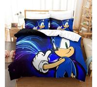 Sonic Parure De Lit Pi¿¿Ces Pour Game Characters Impression D Housse De Couette En Microfibre Avec Taies Single£¿Xcm£©
