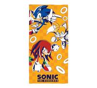 Sonic The Hedgehog Serviette Enfants Officielle | Douceur Ultra Douce | Design Play | Parfait pour Maison, Bain, Plage et Piscine | Taille Unique 70 x 140 cm | 100% Coton