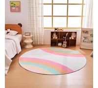 Sonive Tapis Enfant Arc-en-Ciel Rose, Moquette Douce Antidérapante pour Chambre, Salon, Chambre d'enfant 200 cm