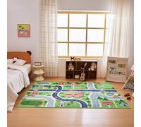 Sonive Tapis Enfant Thème Voiture, Moquette Douce Antidérapante pour Chambre, Salon, Chambre d'enfant 120x170 cm