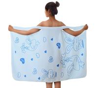 Sonnena Serviette de Bain Douche Femme Peignoir Robe de Bain Microfibre Sortie de Bain Absorbant Séchage Rapide Draps de Bain Doux Confortable Jupe de Chambre pour SPA Hôtel Piscine Plage Sauna