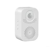 Sonnette à détecteur de mouvement avec enregistrement vocal personnalisé et volume réglable pour maison, entrée, alarme de bienvenue, USB ou batterie, design compact ABS, 9 x 5 x 4 cm (alimenté par