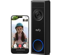 Sonnette avec caméra eufy C31, 2K FHD et double option d'alimentation, noir