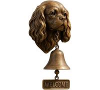 Sonnette de bienvenue de berger allemand, sonnette de porte West Highland White Terrier, cloche de dîner en fonte, sonnette de porte vintage, cloche décorative en forme de tête de carlin pour porte
