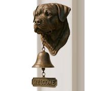 Sonnette de bienvenue en forme de chien - Motif animal - Style vintage | Cloche de tête de chien pour porte d'entrée pour portail, jardin, maison de sécurité