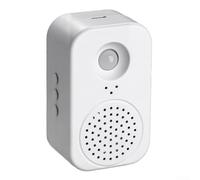 Sonnette de bienvenue rechargeable activée par le mouvement, lecteur de messages audio personnalisable pour magasin, usine, supermarché, système d'alarme à capteur infrarouge, blanc (A)
