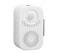 Sonnette de bienvenue rechargeable activée par le mouvement, lecteur de messages audio personnalisable pour magasin, usine, supermarché, système d'alarme à capteur infrarouge, blanc (B)