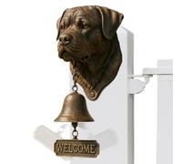 Sonnette De Porte Décorative Thème Chien Bienvenue Carillon de Porte | Décoration Murale Avec Cloche En Forme De Tête De Chien Pour Portail Porche Jardin S