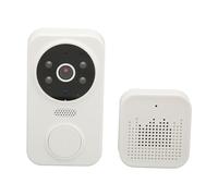 Sonnette de Porte Intelligente, Sonnette Vidéo, Sonnette D'interphone sans Fil avec Caméra, Sonnette Vidéo Antivol avec Carillon, Vision Nocturne 2,4 GHz WiFi, pour Maisons,