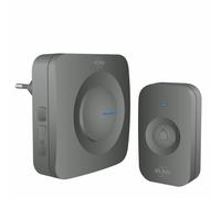Sonnette de porte sans fil ELRO DB3000 - Récepteur Plug-in - 64 Mélodies - Distance sans fil : 300m - Noir