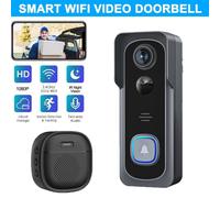 Sonnette de porte vidéo avec caméra Outdoor IP65 étanche 1080P sans fil caméra HD 170° vision nocturne infrarouge audio bidirectionnel