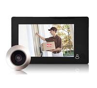 Sonnette de Porte Vidéo Intelligent, 4.3" TFT Moniteur Numérique 140° Grand Angle Vision + 2 MP Judas de Surveillance Caméra de Sécurité pour la Maison