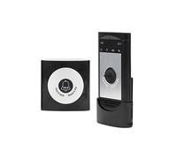Sonnette d'Interphone Vocal Sans Fil Système de Sécurité à Maison - Noir Argent G