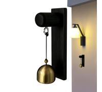 Sonnette d'Ouverture de Porte Carillon à Vent en Bois Décoratif | Sonnette de Boutique pour Commerçants Pour Porte d'Entrée de Maison, Ferme, Jardin, Portail, Arrière-Cour et