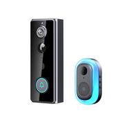 Sonnette Extérieure Sans Fil avec Carillon, Vision Panoramique à 180, Vidéo 2K, Sans Abonnement, Wi-Fi Tuya 2,4 GHz.
