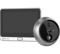 Sonnette EZVIZ DP2C, Wi-Fi, batterie rechargeable, 2 MP FHD, 4,3 pouces, vision nocturne, grand angle 155°, argent, 1 pièce.