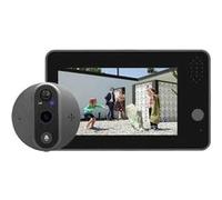Sonnette intelligente connecté WiFi écran 1080P, Vision nocturne HD, Vision bidirectionnelle, caméra de sécurité pour la maison HDME + Micro SD 64go G