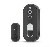 Sonnette intelligente Wi-Fi 720p pour tuya - Appel vidéo bidirectionnel pour vision nocturne - Faible consommation d'énergie - IP54 - Unité blanche (noir)