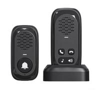 Sonnette interphone sans fil, portée de 300 m, communication longue distance, unité extérieure étanche pour usage domestique avec batterie de grande capacité, convient pour les enfants âgés et les