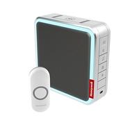 Sonnette MP3 grise DC917NG série 9: jusqu'à 200 m de portée sans fil avec lumière auréole