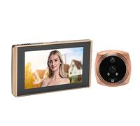 Sonnette Numérique LCD de 4, 5 Pouces, Sonnette Électronique À 135 Degrés, Vision Nocturne Couleur 1080P, Détection Du Corps Humain, Caméra Judas pour Porte D'Appartement Usage Domestique(Or)