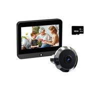 Sonnette Numérique Tuya Wifi 4,3 Pouces 2 MP, Judas Électronique, Détection de Mouvement PIR, Caméra de Porte avec Carte 32 Go.