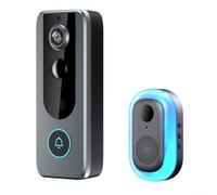 Sonnette pour vidéo pour tuya 720P Audio Bidirectionnel Sonnette | Audio bidirectionnel, notifications pour smartphone, surveillance pour temps réel, pour facile à installer, pour idéal entrée