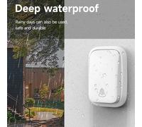 Sonnette sans fil 38 mélodies 90 dB, auto-alimentée, étanche, télécommande, design moderne, sonnette à énergie cinétique, prise EU US UK EU plug white 1 to1