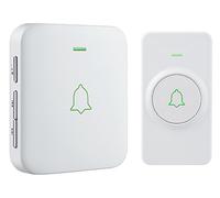 Sonnette sans Fil AVANTEK CW-11 Mini Sonnette de Porte 300M Étanche Kit de Carillon Electronique avec Un Récepteur Enfichable, 52 Mélodies au 5 Niveaux Volumes pour Maison, Bureau, Hôtel, etc (Blanc)