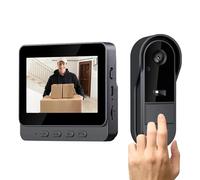 Sonnette sans Fil avec Camera avec écran IPS 4.3 1080P Visiophone sans Fil avec Détection Humaine PIR Pas de WiFi Requis Audio Bidirectionnel la Fonction de Vision Nocturne Interphone Video étanche